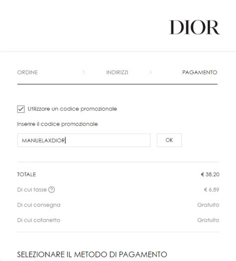 codice promozionale dior|dior official website.